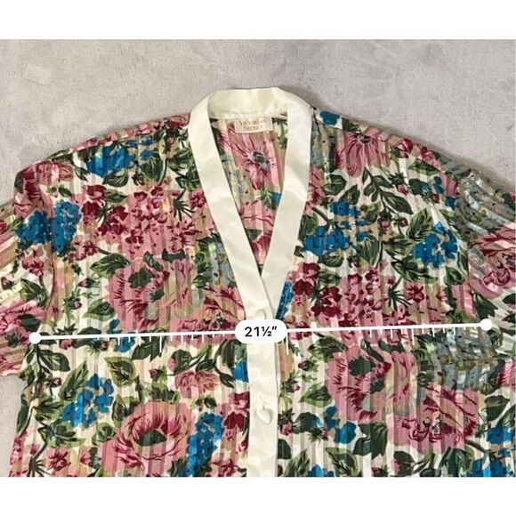 Vintage Gold Label Victorias Secret Pajama Top Robe LARGE - Picture 7 of 8